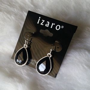 NEW Izaro Sensitive Ear Black and Silver Earrings